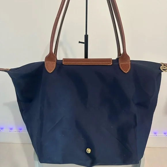 Longchamp Navy and Brown Tote Bag - Picture 2 of 16